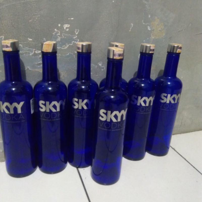 Botol koleksi Botol biru Botol hiasan dinding Botol unik