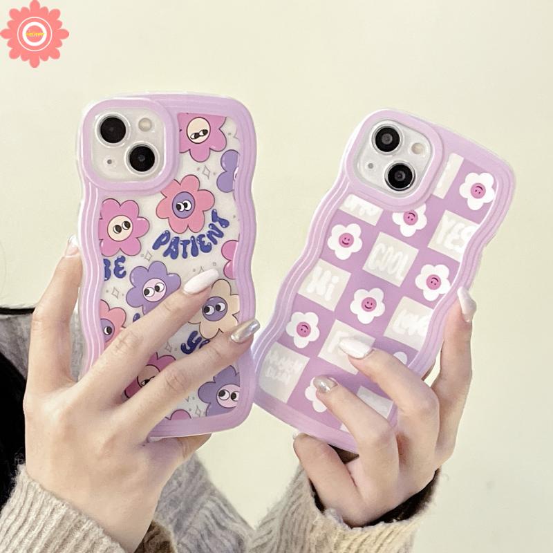 Ins Korea Kartun Lucu Smiley Bunga Casing Samsung A14 A04 A04S A32 A50 A50s A03 A13 A03s A04E A20 A30 A20S A53 A33 A51 A21s A52 A23 A12 A02s A22 A31 A30s A52s A11 M22 M32 M12