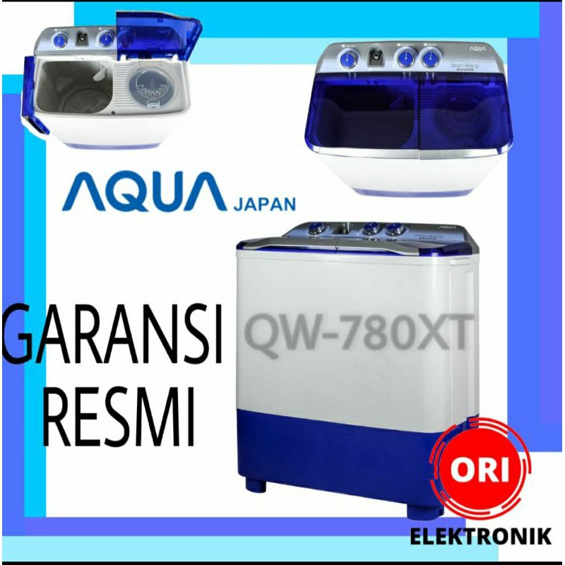 AQUA MESIN CUCI 2 TABUNG 7KG QW-780XT / QW-7011HT