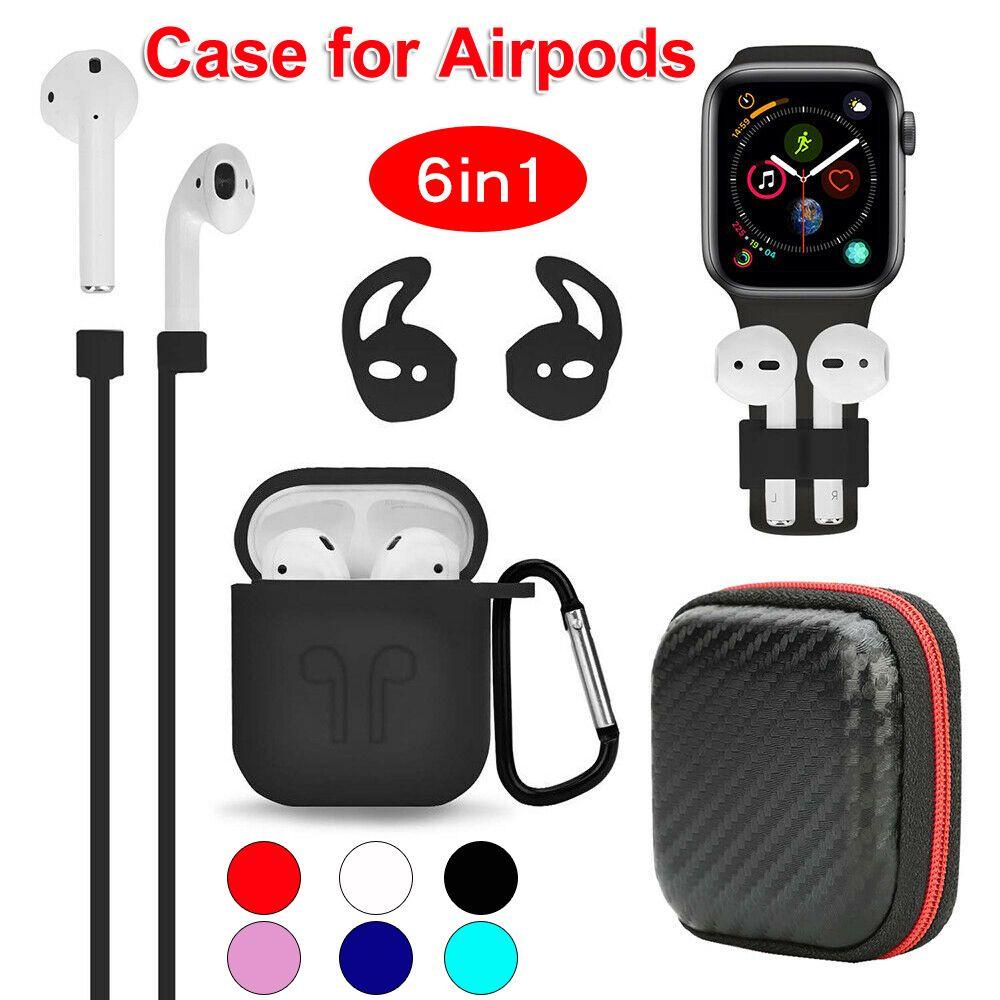 POPULAR Populer 6pcs /set Silikon Case Pelindung Lengan Kantong Tip Telinga Earphone holder Untuk Apple AirPods