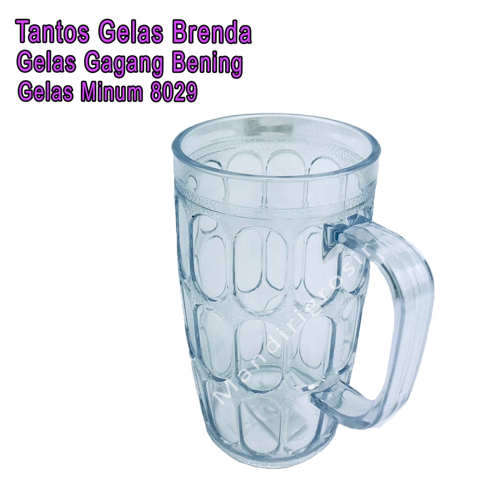 Gelas Brenda *Tantos * Gelas Bening * Gelas Gagang 8029