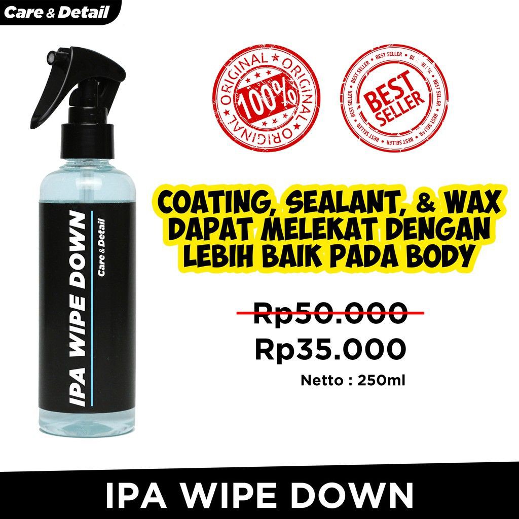 

IPA WIPE DOWN by Care & Detail | Pre Coating Old Wax Remover Eraser