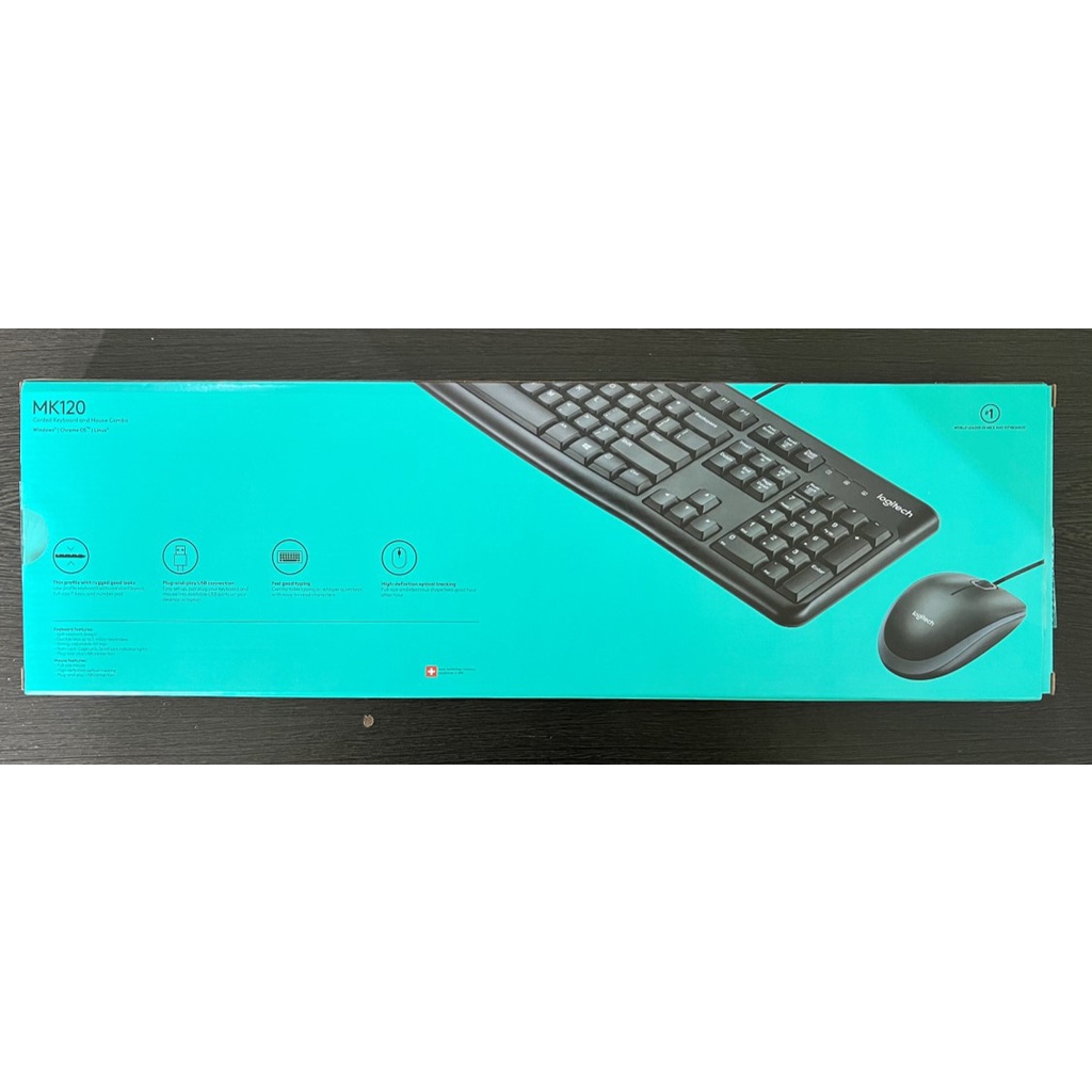 Logitech MK120 Combo Keyboard dan Mouse Kabel USB Original