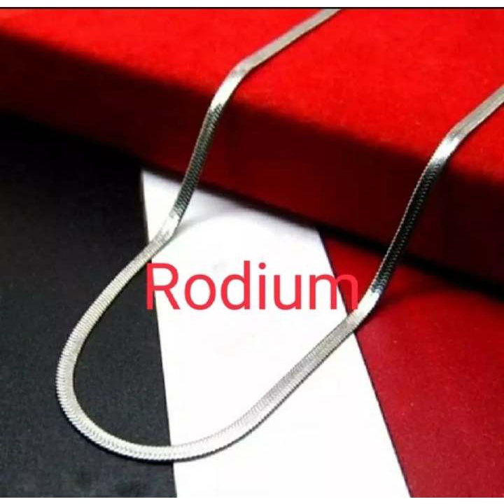 Kalung Titanium Pria Dan Wanita Model Gepeng Pipih Belut Anti Karat Dan Luntur Tahan Air