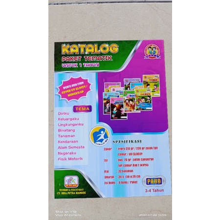 

PaketTematikKelasPaud(PG)Usia3-4Tahun