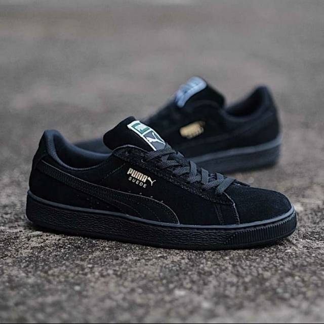 puma suede full black