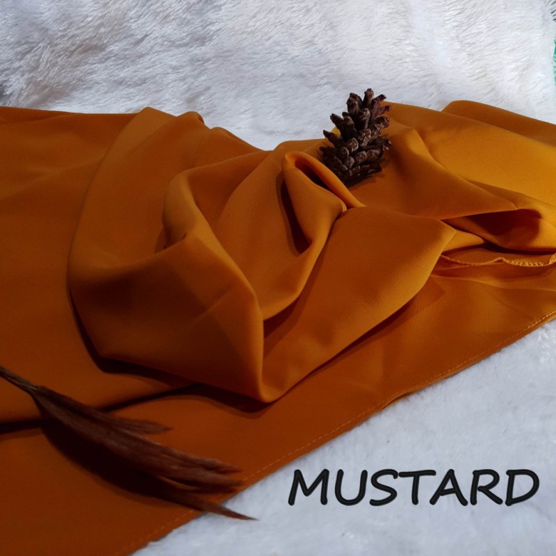 Khimar Jumbo XXXL Hijab Instan Syari Wolfis Grade A-Mustard