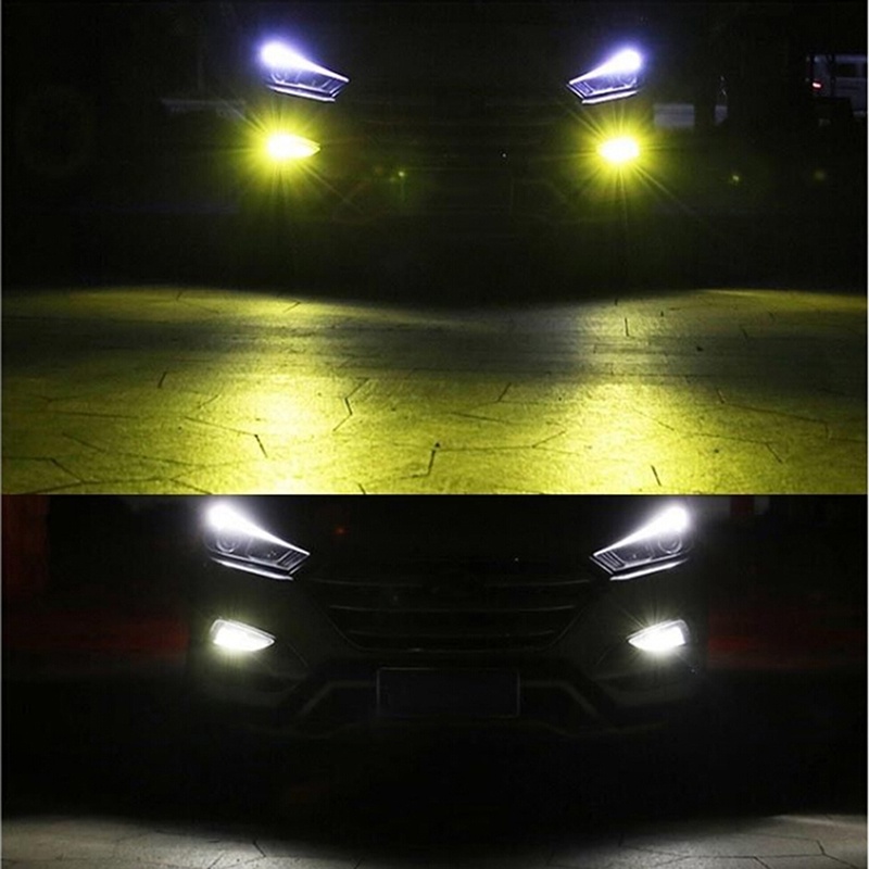 2pcs Lampu Kabut LED 80W H1 / H3 / H7 / H8 / H9 / H11 / 9005 / 880 Warna Putih Untuk Mobil