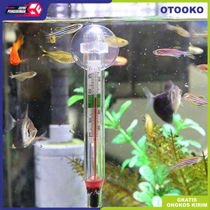 Termometer Pengukur Suhu Air Tempel Kaca Aquarium ikan aquascape