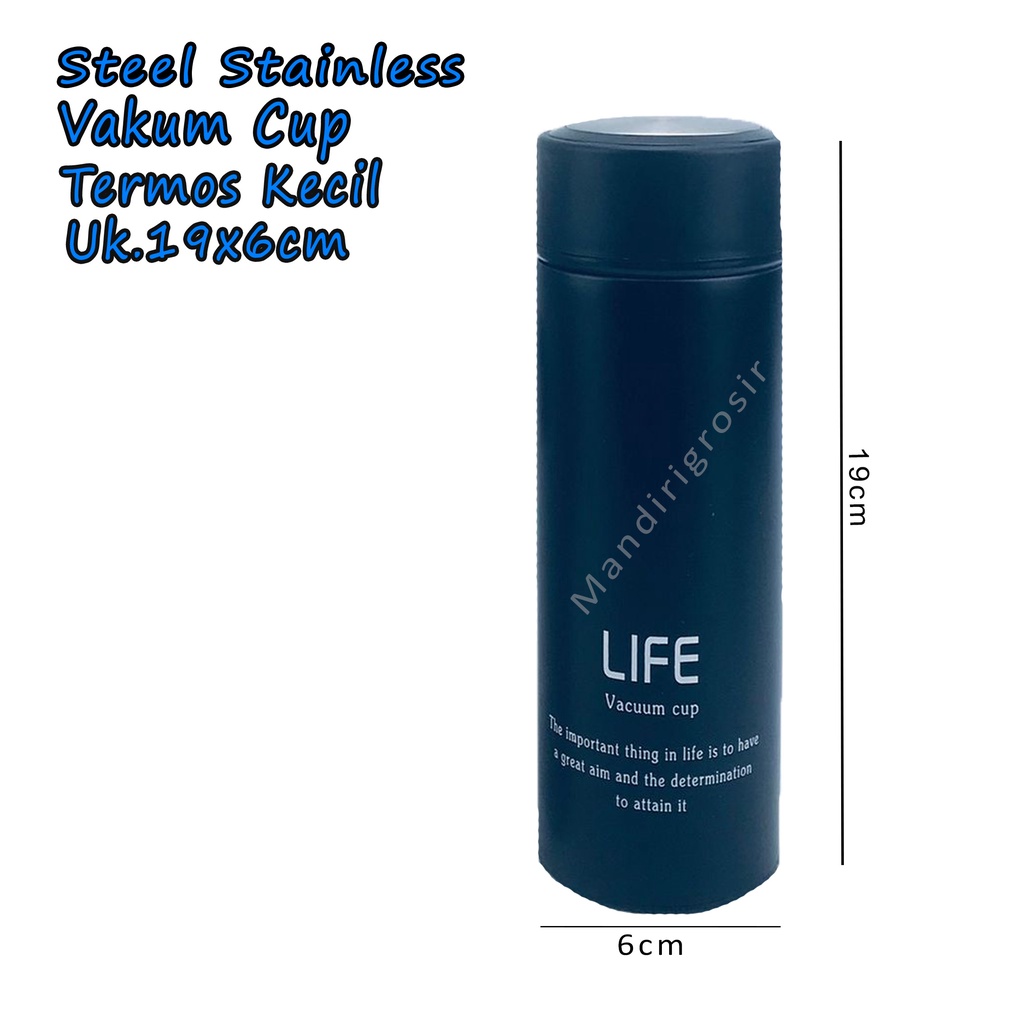 Termos Kecil *Steel Stainless Vakum Cup * Termos Air Panas * Uk.19x6cm