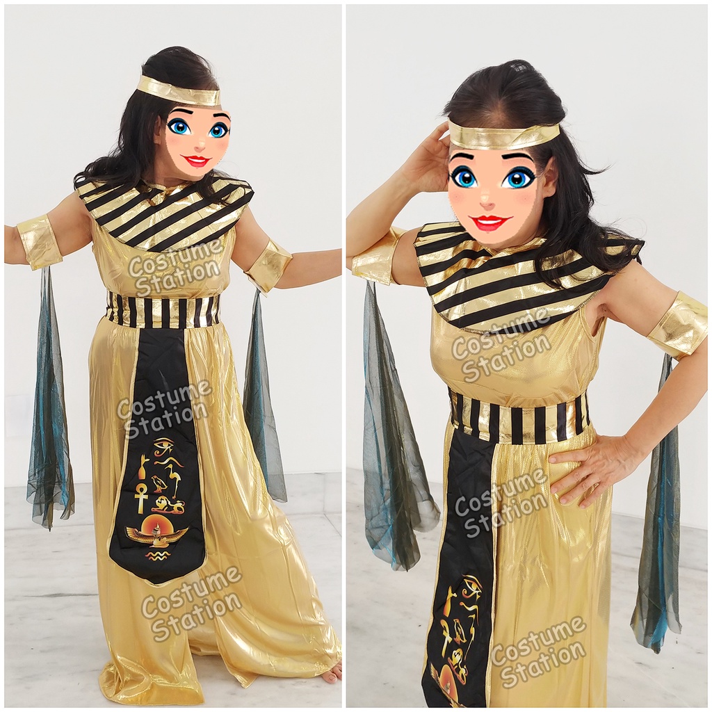 Kostum Cleopatra B Costume Firaun Mesir Pharaoh Egypt Kleopatra Halloween wanita dewasa