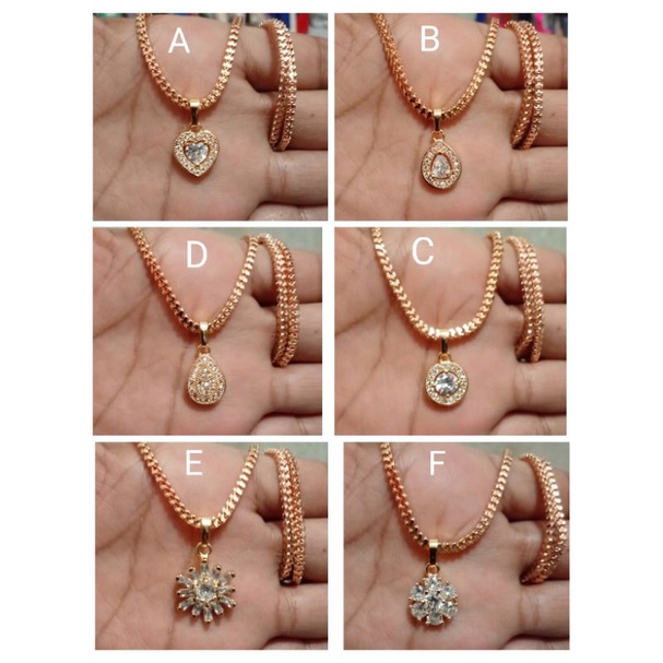 NL135. Kalung xuping wanita lapis emas dgn mata zircon ukuran 60 cm Milano