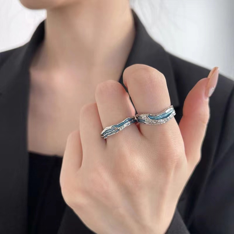 Cincin Model Terbuka Bahan Alloy Untuk Wanita