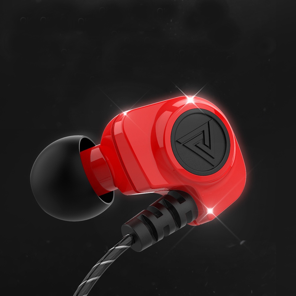 Qkz Sk5 Earphone In Ear Dinamis Heavy Bass Dengan Mic Untuk Olahraga / Lari / Dj