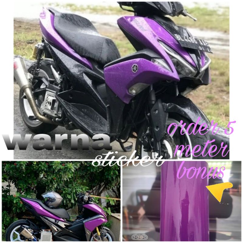 Stiker Skotler motor ungu setiker sekotlet motor warna ungu Scotlet Sticker warna ungu