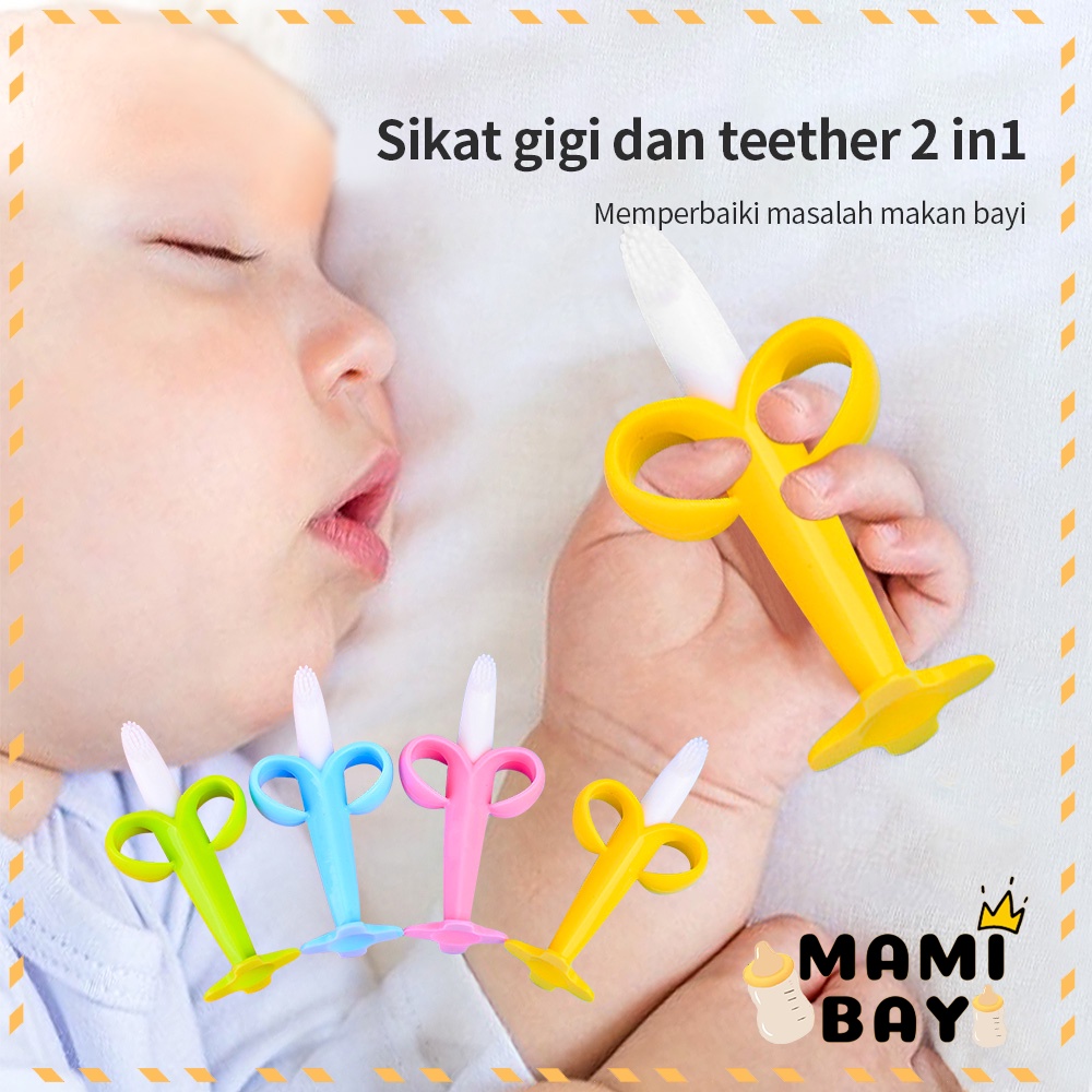 OKEYI Banana teether bayi/gigitan bayi silikon/mainan gigitan bayi