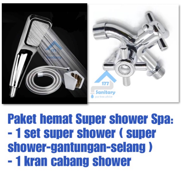 Paket Super Shower Hemat Air Murah S4A11 Hand Shower Turbo Semprotan AIR HandShower Mumer