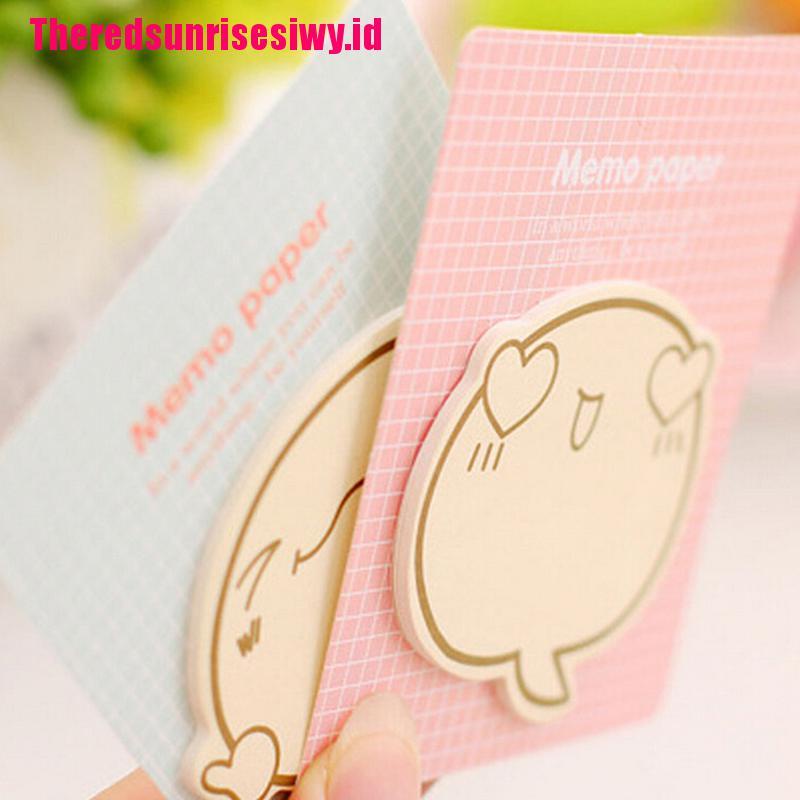 【Theredsunrisesiwy.id】1xPlanner Stickers Sticky Notes Cute Stationery Office Supplies Memo Pad Sticky