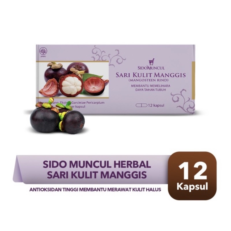 Sari kulit manggis sidomuncul 12 kapsul ( antioxidant anti kanker )