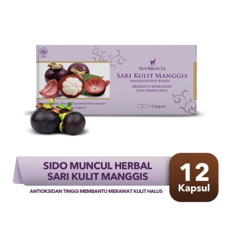 Sari kulit manggis sidomuncul 12 kapsul ( antioxidant anti kanker )