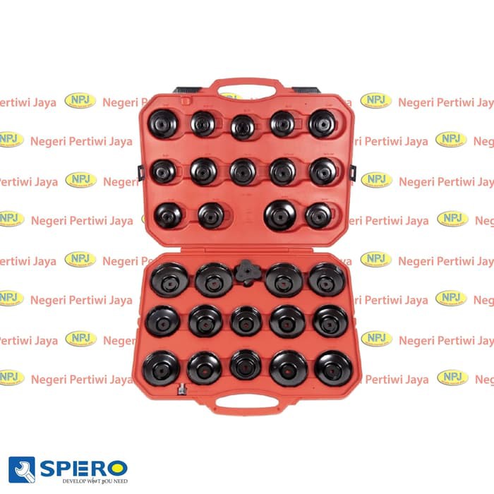 Spero Cup Oil Filter Wrench Set 30 Pcs - Kunci Filter Oli Mangkok