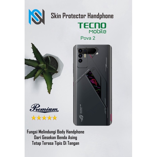 Isi 2pcs Garskin Hp Tecno Pova 2 Motif rog 2 - Free Custom Motif