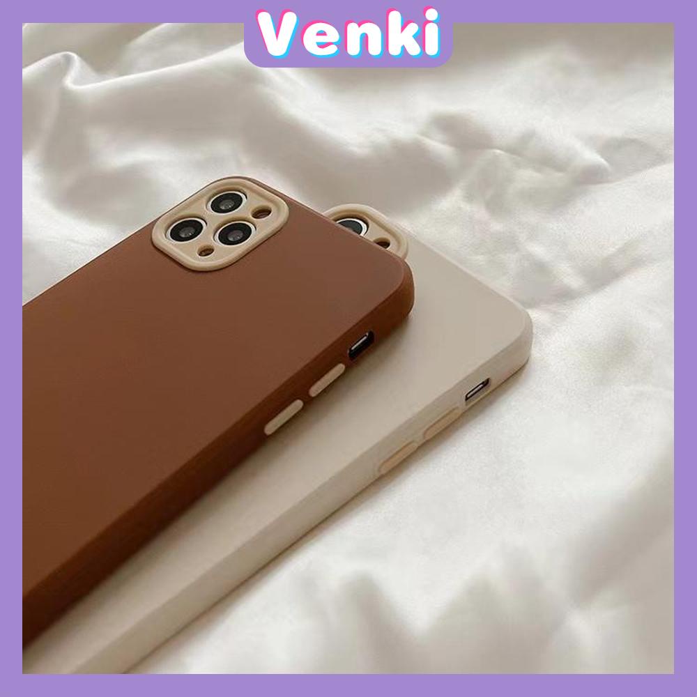 iPhone Case Silicone Soft Case Detachable Frame Button Protection Camera Built-in Plush Skin Feel Brown Compatible For iPhone 11 Pro Max 13 Pro Max 12 Pro Max 7Plus xr XS Max