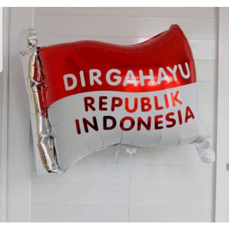 Balon Foil Bendera merah putih / Balon Foil DIRGAHAYU RI