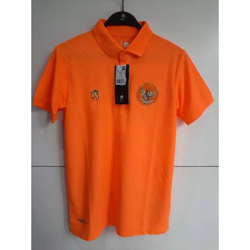 JERSEY TIMNAS GARUDA INDONESIA 2020 MILLS 17001GR POLO SHIRT TIMNAS INDONESIA ORIGINAL ORANGE