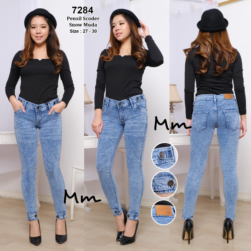 Celana Panjang Jeans Wanita Pensil Sekoder Cakar 27-30 Bisa Bayar Ditempat(COD)
