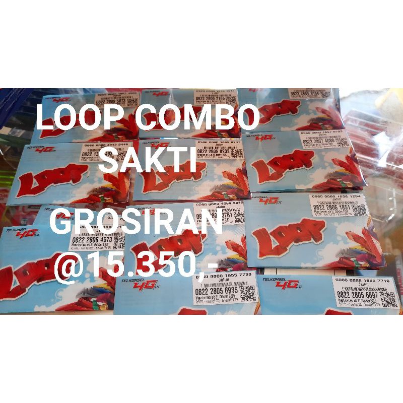 GROSIRAN Kartu Perdana Loop Telkomsel Combo Sakti 25GB + Unlimited