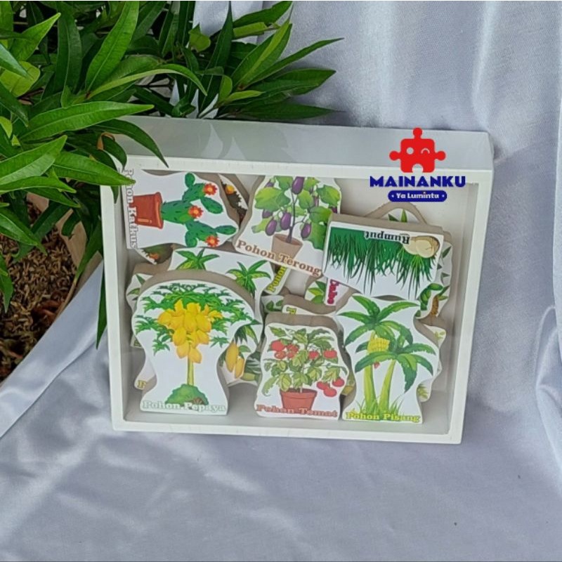 Mainan Edukasi Anak Balok Tanaman