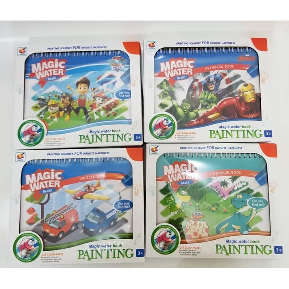 

MAGIC WATER DRAWING BOOK EARLY LEARNING KARAKTER COWOK BUKA MEWARNAI