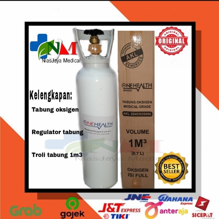 Tabung oksigen 1m3 lengkap 1set/Tabung oksigen lengkap 1set Dijamin produk Baru