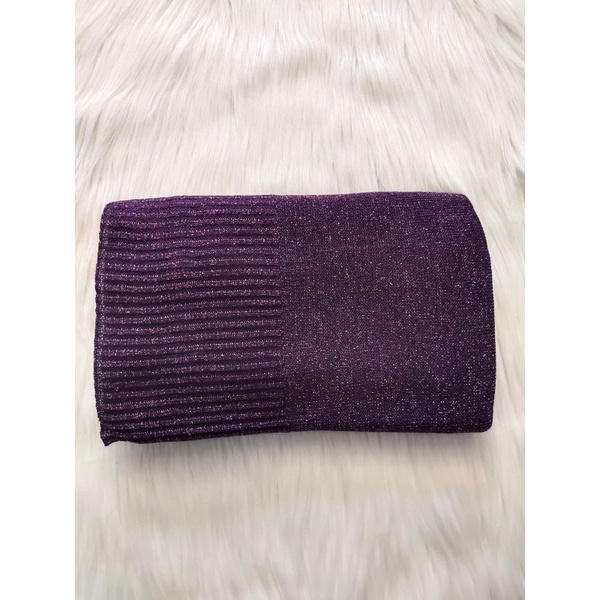 PASMINA RAJUT GLITTER PREMIUM/ PASHMINA RAJUT GLITTER/ HIJAB RAJUT GLITTER/ cocok tuk pengantin dan acara formal-UNGU TUA