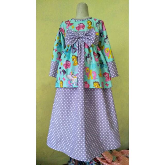 Gamis anak realpic size 3-11 thn /grosir baju anak / grosir gamis anak