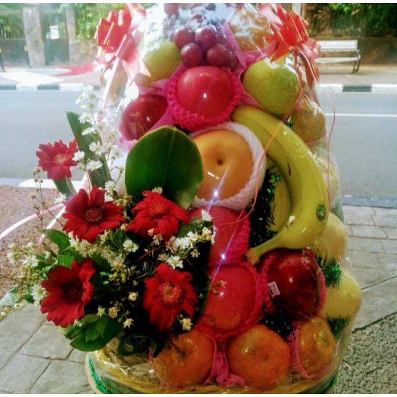 

Parcel Buah Sender Jumbo Custom Bunga + Pisang