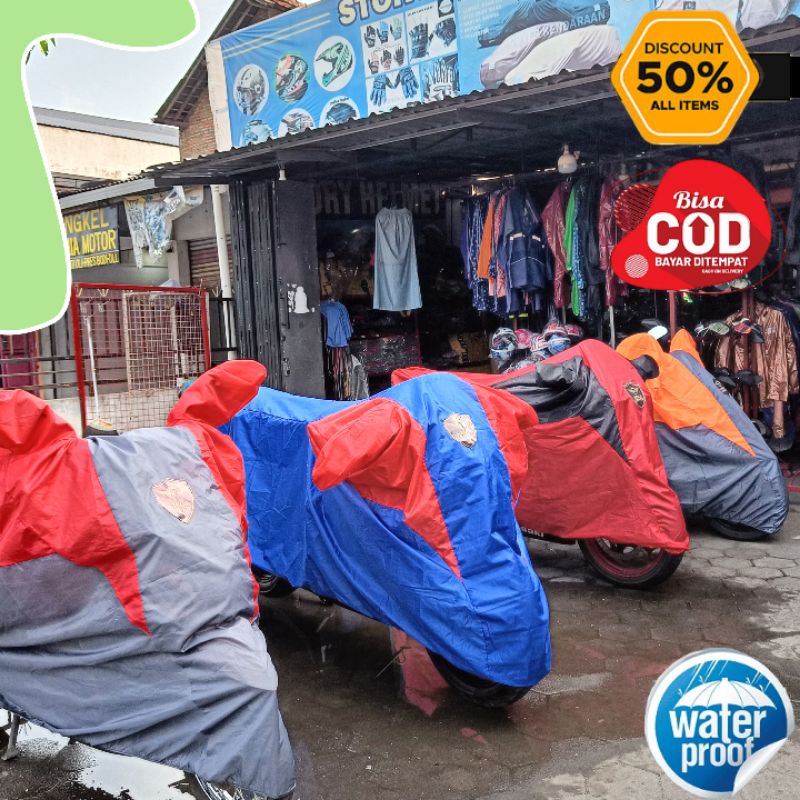 Cover Sarung motor Matic /Bebek Vario Scoopy Freego Beat MX king  Jupiter Fino Vespa