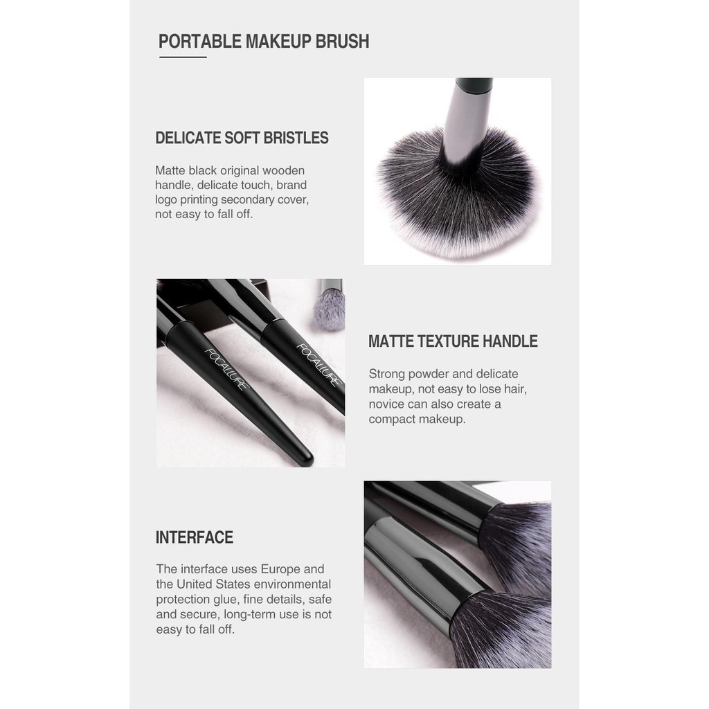 (READY &amp; ORI!) Focallure 6 pcs Makeup Brush Suit Face Beauty Cosmetic Tools / Brush Wajah FA70 FA 70