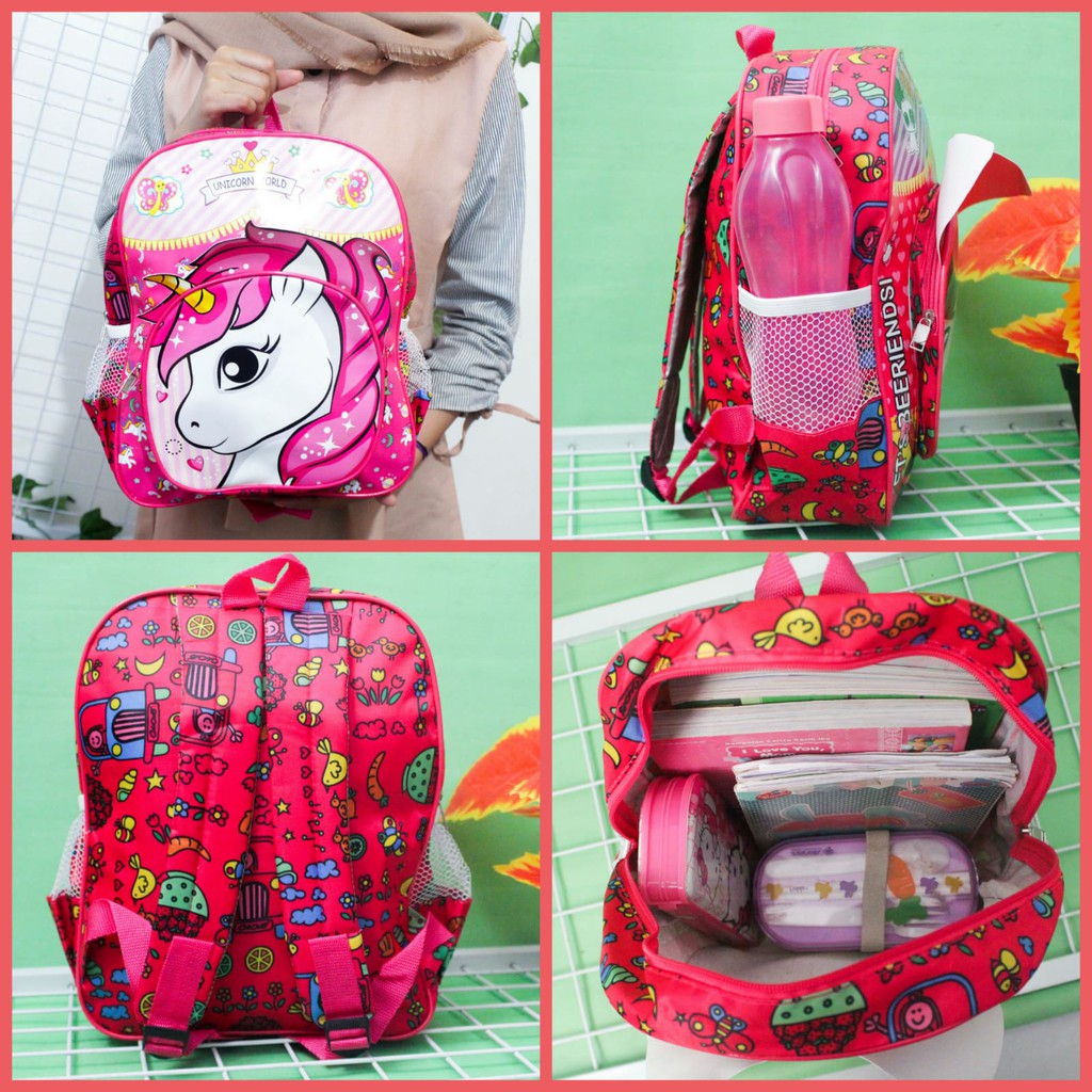 Tas Ransel Anak Cewek Paud Tas Anak TK Ransel Anak Karakter Lucu Tas Sekolah Anak Kecil Murah