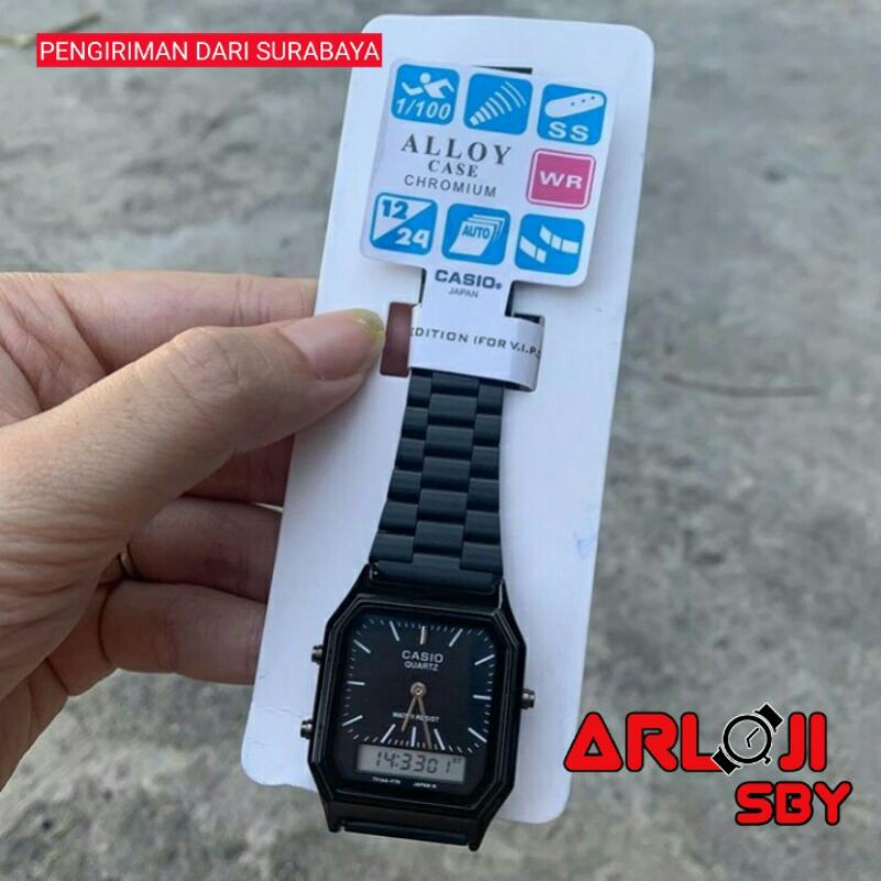 Jam tangan wanita casio AQ 230 dual time