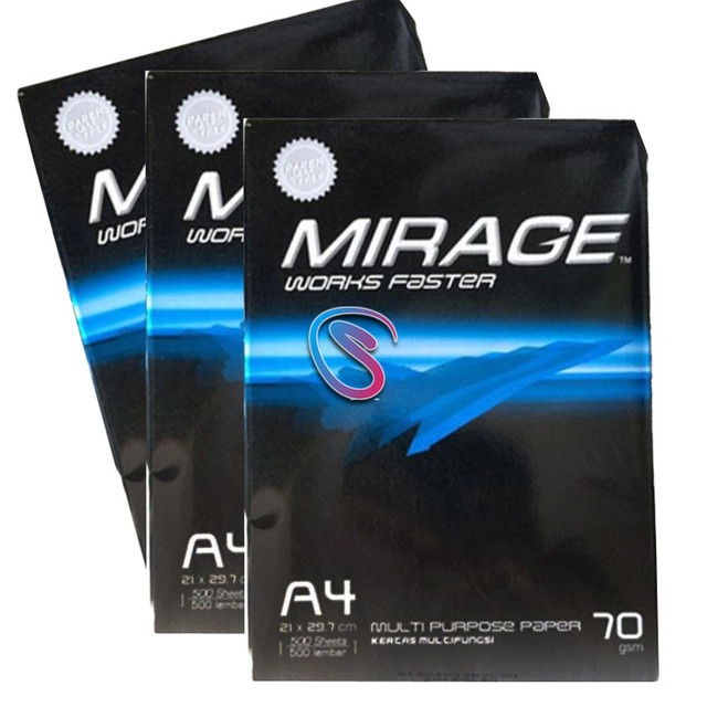 KERTAS HVS SINAR MAS Mirage COPY PAPER 70 gsm ukuran A4! 500 lembar