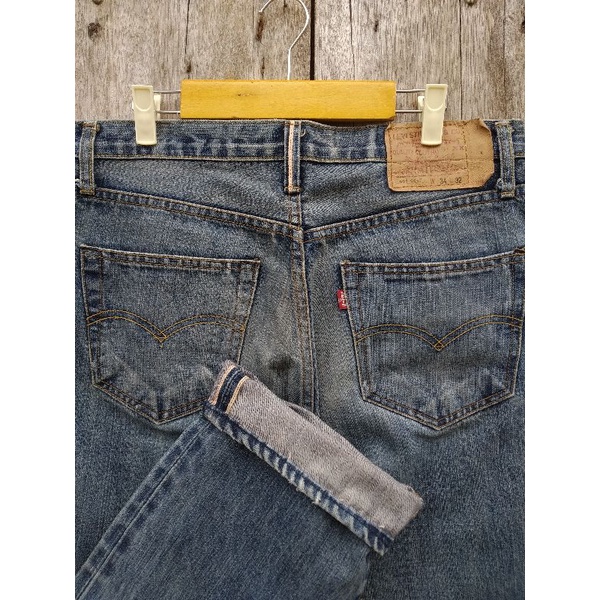 levis 501 selvedge vintage big E blue wash second original