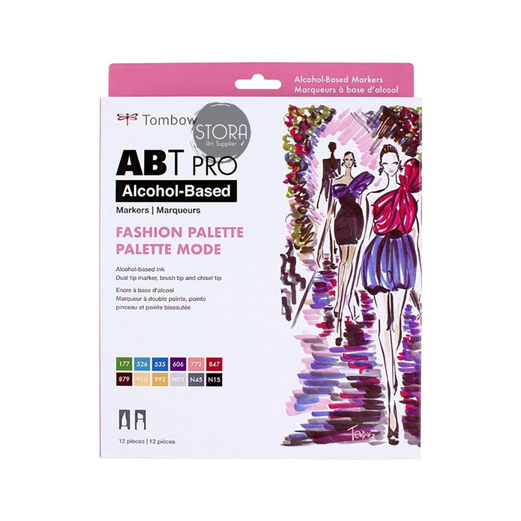 

Tombow ABT Pro FASHION Palette Art Markers Set 12 Dual Tip Brush Pen