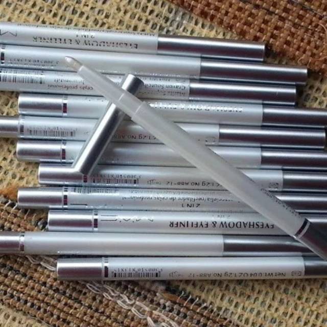 PENSIL PUTAR AIGNER 2in1 - Pensil Alis Eyeshadow Dan Eyeliner - Warna SILVER