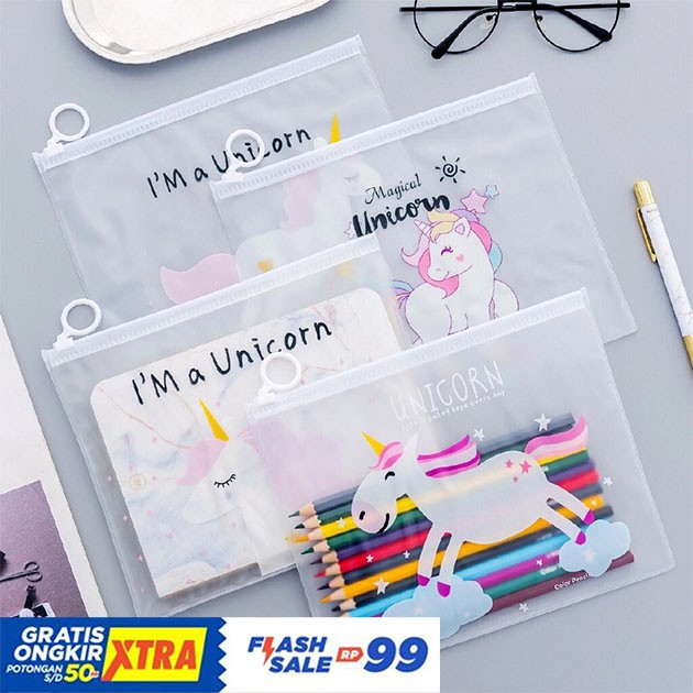 

Tempat pensil model korea motif kartun bahan plastik transparan untuk pelajaran