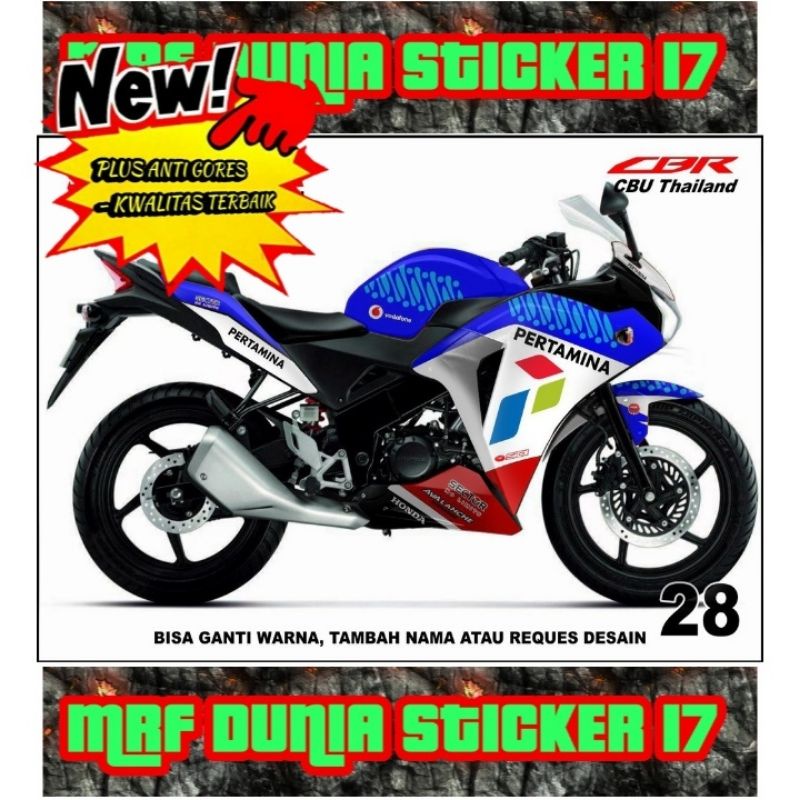 Sticker decal CBR CBU Full Body dekal CBR CBU Stiker CBR CBU Full Body Motif 28
