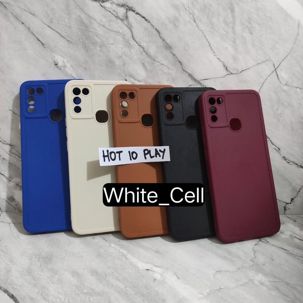 SoftCase ProCamera Silicon Matte Case Full Cover Infinix Hot 9 Hot 9 Play White_Cell