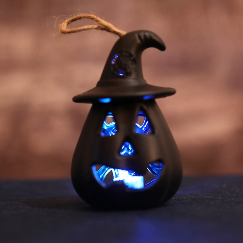 Zzz Lampu Lentera LED Portable Bentuk Labu Halloween Bahan Resin Untuk Dekorasi Indoor / Outdoor