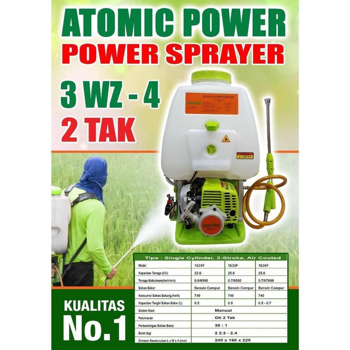 ATOMIC POWER 3 WZ-4 20L Knapsack Power Sprayer 2 Tak